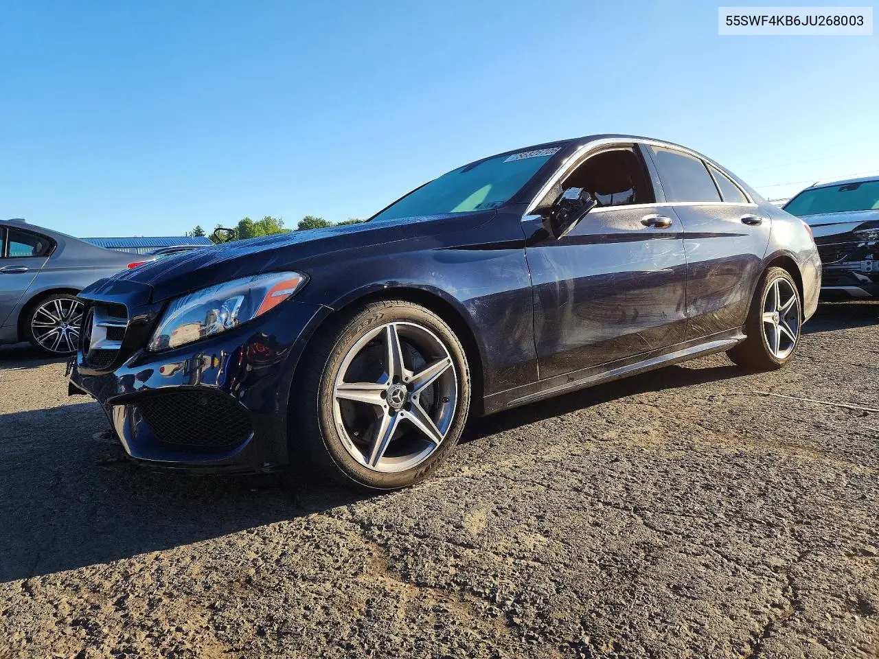 55SWF4KB6JU268003 Mercedes C-Klasse 2018 — повреждение Пожар, фото до ремонта