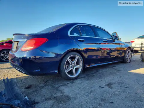 55SWF4KB6JU268003 — 2018 Mercedes C-Klasse, фото 3 с аукциона Copart, Пожар