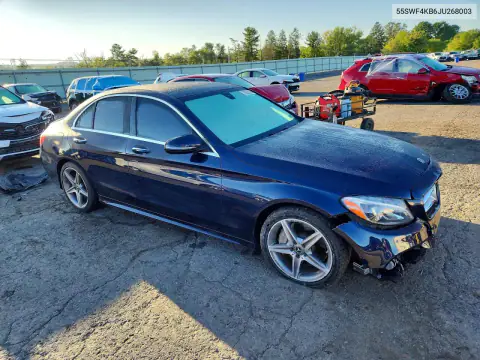 55SWF4KB6JU268003 — 2018 Mercedes C-Klasse, фото 4 с аукциона Copart, Пожар