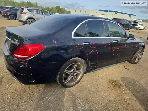 55SWF4KB0JU262827 — 2018 Mercedes C-Klasse, фото 3 с аукциона Copart, Передняя часть