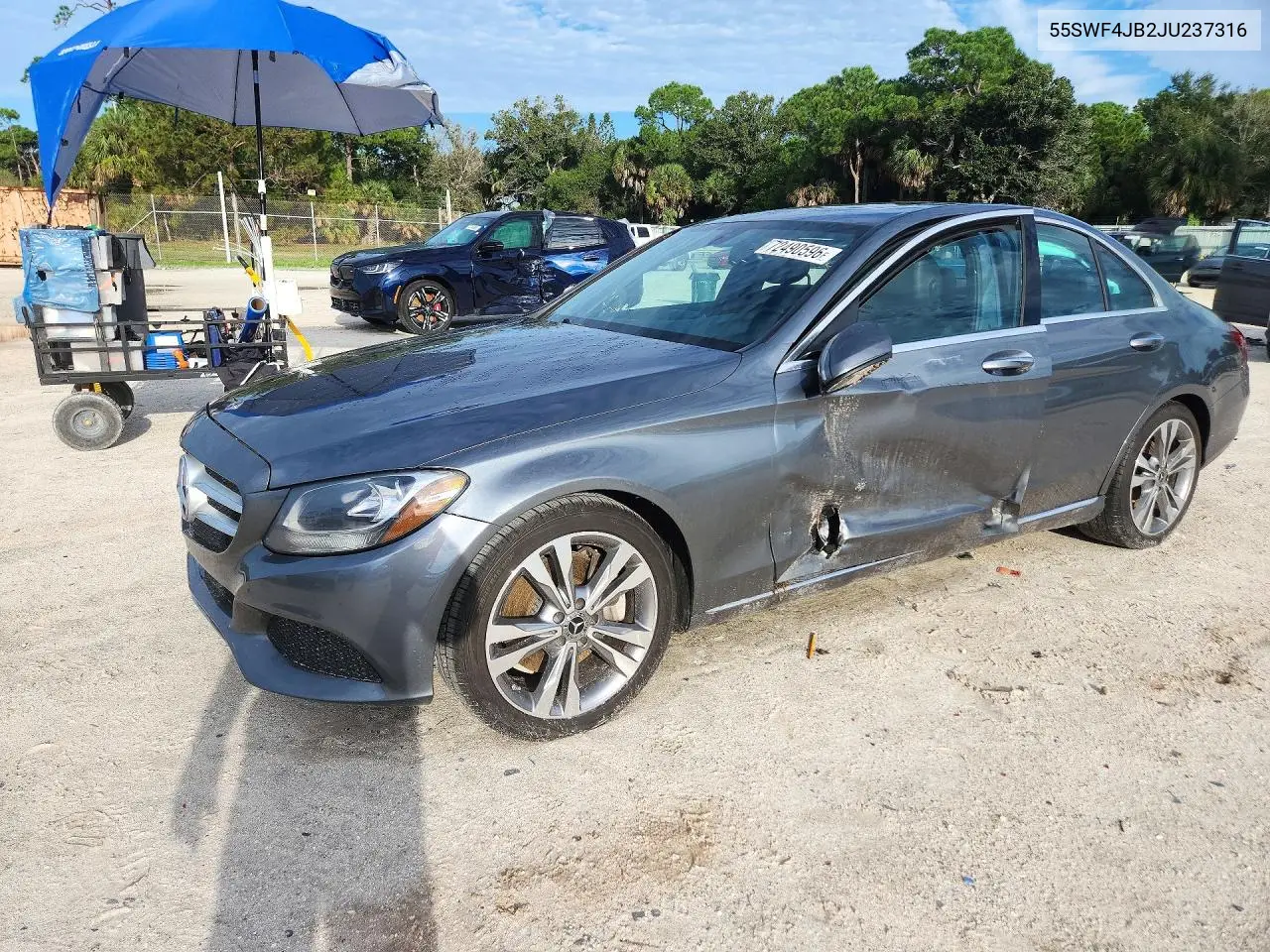 2018 Mercedes-Benz C 300 VIN 55SWF4JB2JU237316 фото 1