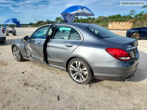 2018 Mercedes-Benz C 300 VIN 55SWF4JB2JU237316 фото 2