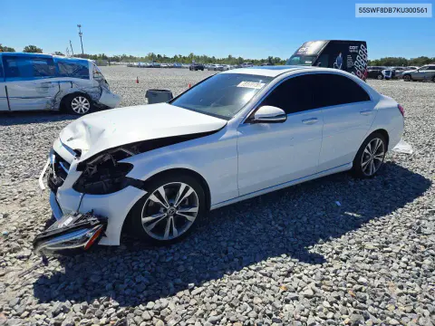 55SWF8DB7KU300561 — 2019 Mercedes C-Klasse, Передняя часть, фото до ремонта