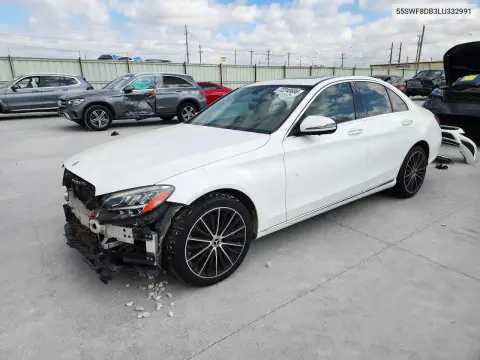 55SWF8DB3LU332991 — 2020 Mercedes C-Klasse, Передняя часть, фото до ремонта