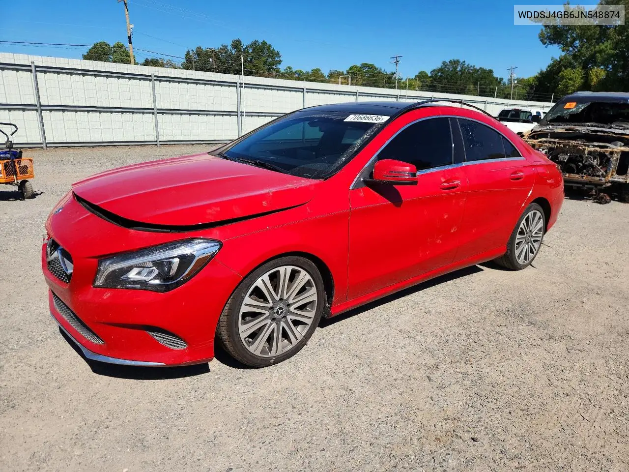 2018 Mercedes-Benz Cla 250 4Matic VIN WDDSJ4GB6JN548874 фото 1