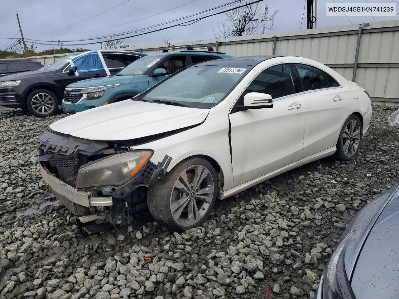 2019 Mercedes-Benz Cla VIN WDDSJ4GB1KN741239 фото 1