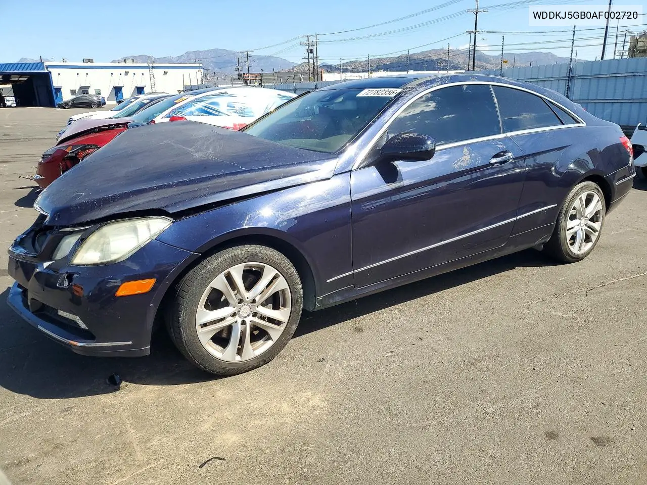 2010 Mercedes-Benz E 350 VIN WDDKJ5GB0AF002720 фото 1