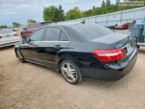 WDDHF8HB2BA403521 — 2011 Mercedes E-Klasse, фото 2 с аукциона Copart 20.10.2026, Передняя часть
