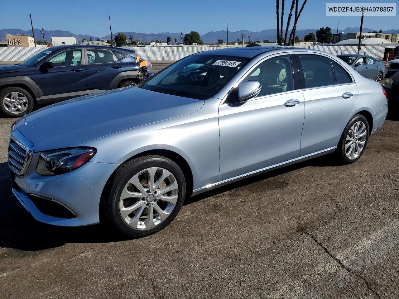 2017 Mercedes-Benz E 300 VIN WDDZF4JBXHA078357 фото 1