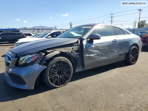 WDD1J6FB6JF022179 — 2018 Mercedes E-Klasse, Передняя часть, фото до ремонта