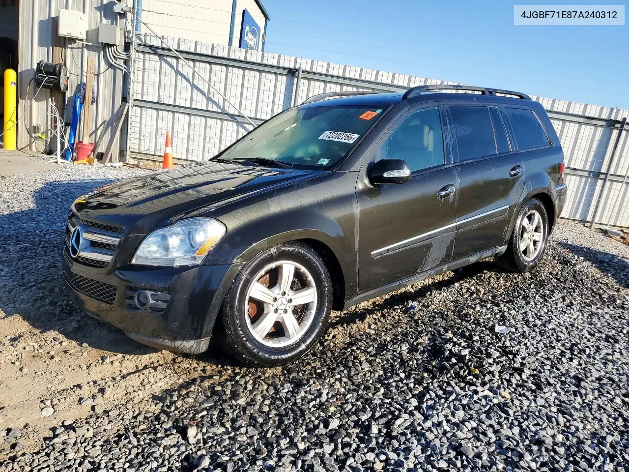 2007 Mercedes-Benz Gl 450 4Matic VIN 4JGBF71E87A240312 фото 1