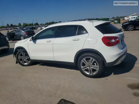 2019 Mercedes-Benz Gla 250 4Matic VIN WDCTG4GB7KU000817 фото 2