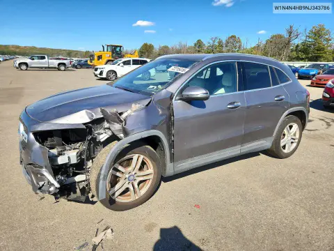 W1N4N4HB9NJ343786 — 2022 Mercedes GLA-Klasse, Передняя часть, фото до ремонта