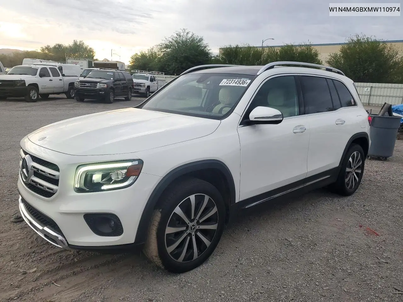 2021 Mercedes-Benz Glb 250 VIN W1N4M4GBXMW110974 фото 1