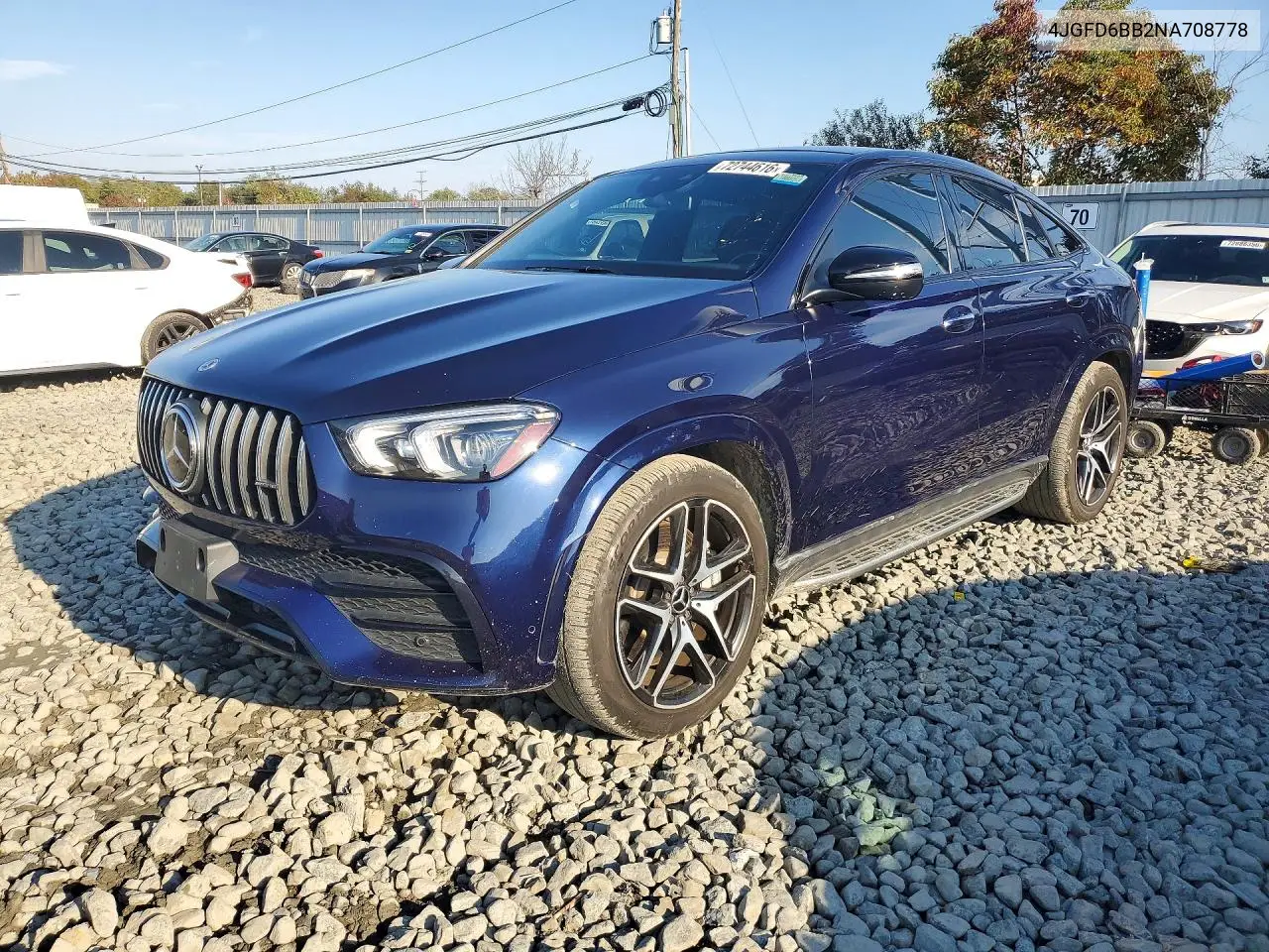 2022 Mercedes-Benz Gle Coupe Amg 53 4Matic VIN 4JGFD6BB2NA708778 фото 1