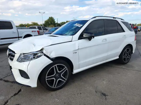 4JGDA6EB1JB046871 — 2018 Mercedes GLE, Передняя часть, фото до ремонта
