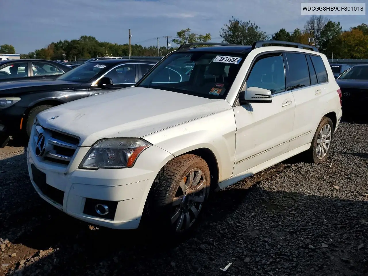 2012 Mercedes-Benz Glk 350 4Matic VIN WDCGG8HB9CF801018 фото 1