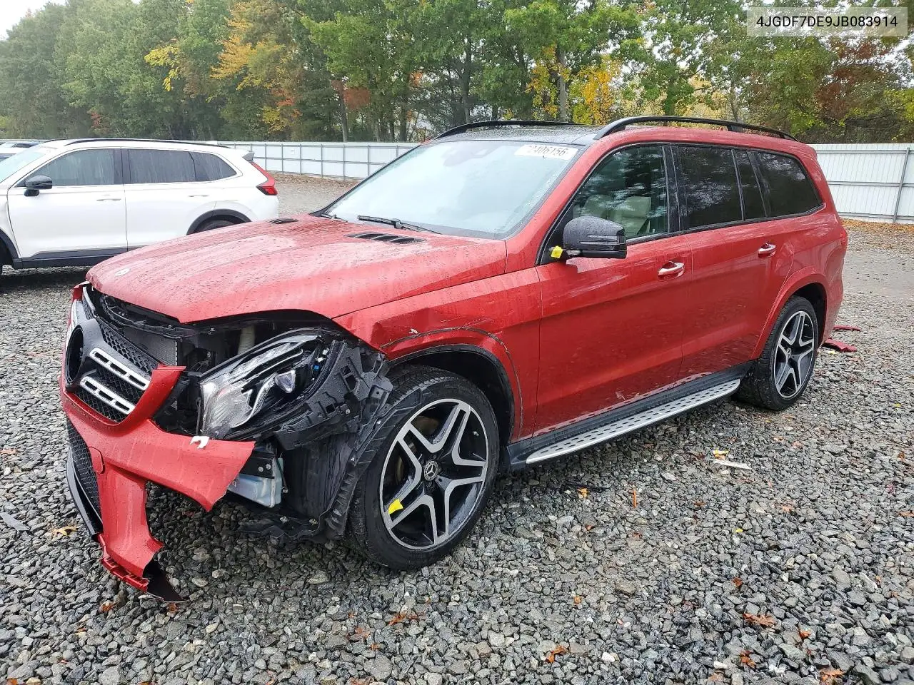 2018 Mercedes-Benz Gls 550 4Matic VIN 4JGDF7DE9JB083914 фото 1