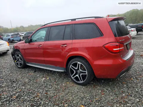 2018 Mercedes-Benz Gls 550 4Matic VIN 4JGDF7DE9JB083914 фото 2