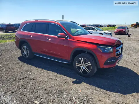 2020 Mercedes-Benz Gls 450 4Matic VIN 4JGFF5KE9LA240303 фото 4