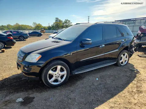 4JGBB86E57A230637 — 2007 Mercedes M-Klasse, Задняя часть, фото до ремонта