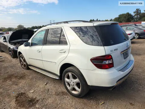 4JGBB86E88A411958 — 2008 Mercedes M-Klasse, фото 2 с аукциона Copart, Мелкие вмятины и царапины