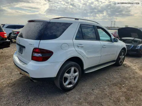 4JGBB86E88A411958 — 2008 Mercedes M-Klasse, фото 3 с аукциона Copart, Мелкие вмятины и царапины