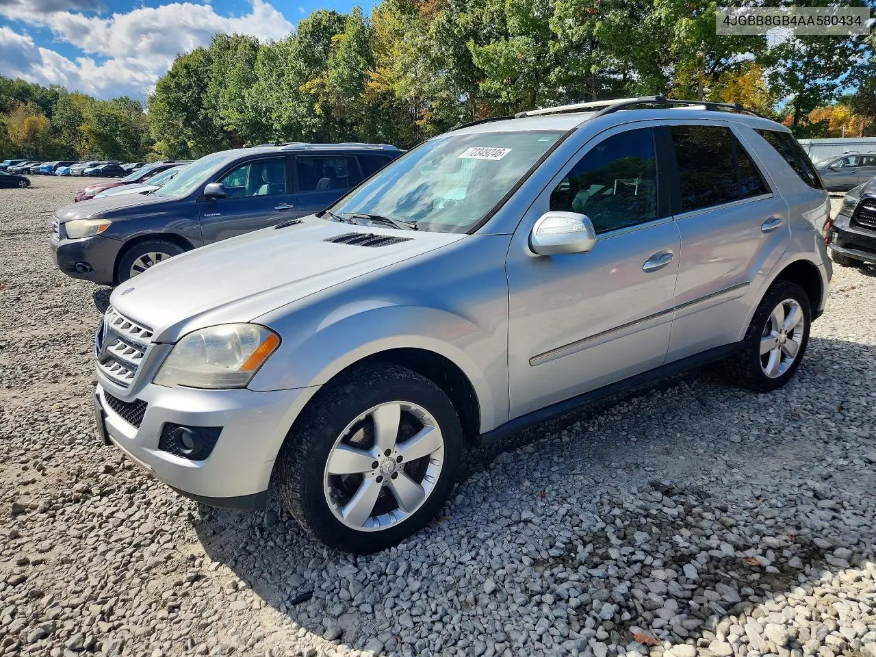 2010 Mercedes-Benz Ml 350 4Matic VIN 4JGBB8GB4AA580434 фото 1