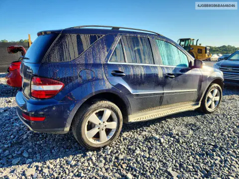 2011 Mercedes-Benz Ml 350 4Matic VIN 4JGBB8GB6BA646046 фото 3