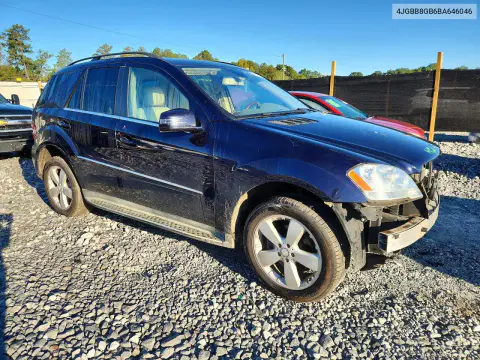 2011 Mercedes-Benz Ml 350 4Matic VIN 4JGBB8GB6BA646046 фото 4