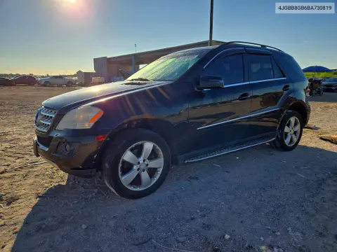4JGBB8GB6BA730819 — 2011 Mercedes M-Klasse, Передняя часть, фото до ремонта