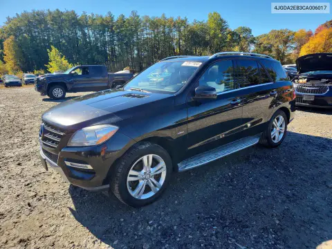 4JGDA2EB3CA006017 — 2012 Mercedes M-Klasse, Естественный износ, фото до ремонта