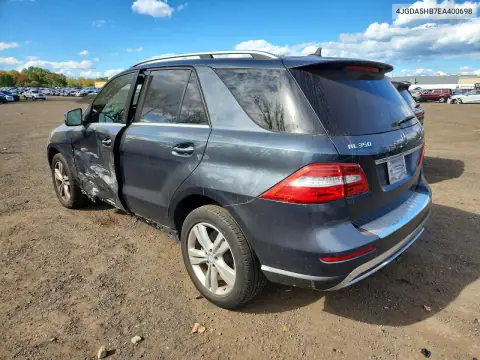 2014 Mercedes-Benz Ml 350 4Matic VIN 4JGDA5HB7EA400698 фото 2