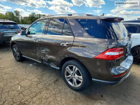 2015 Mercedes-Benz Ml 350 4Matic VIN 4JGDA5HB7FA549372 фото 2