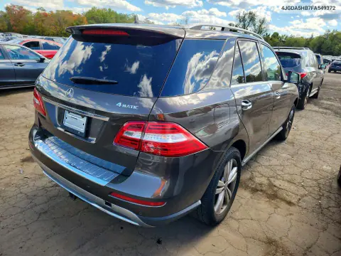 2015 Mercedes-Benz Ml 350 4Matic VIN 4JGDA5HB7FA549372 фото 3