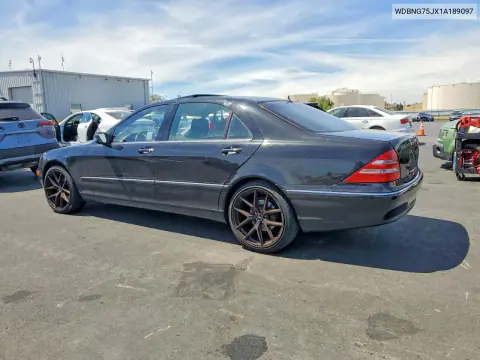 2001 Mercedes-Benz S 500 VIN WDBNG75JX1A189097 фото 2