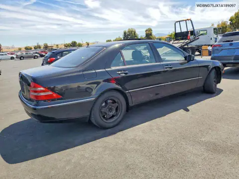 2001 Mercedes-Benz S 500 VIN WDBNG75JX1A189097 фото 3