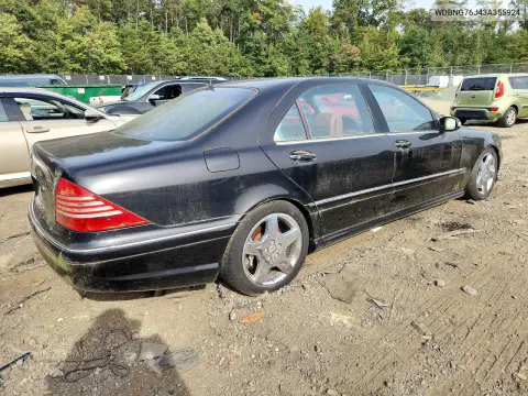 2003 Mercedes-Benz S 600 VIN WDBNG76J43A355924 фото 3