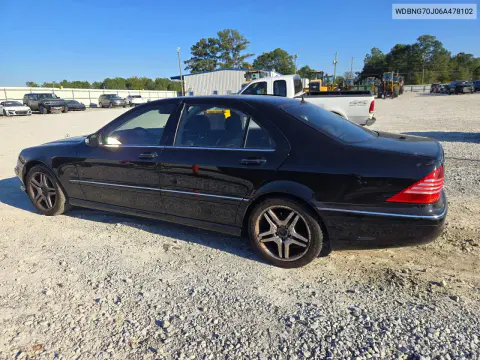2006 Mercedes-Benz S 430 VIN WDBNG70J06A478102 фото 2