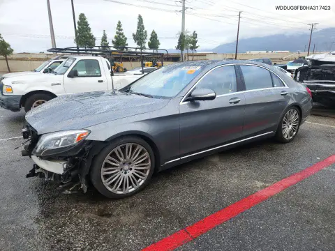 WDDUG8FB0HA317423 — 2017 Mercedes S-Klasse, Передняя часть, фото до ремонта