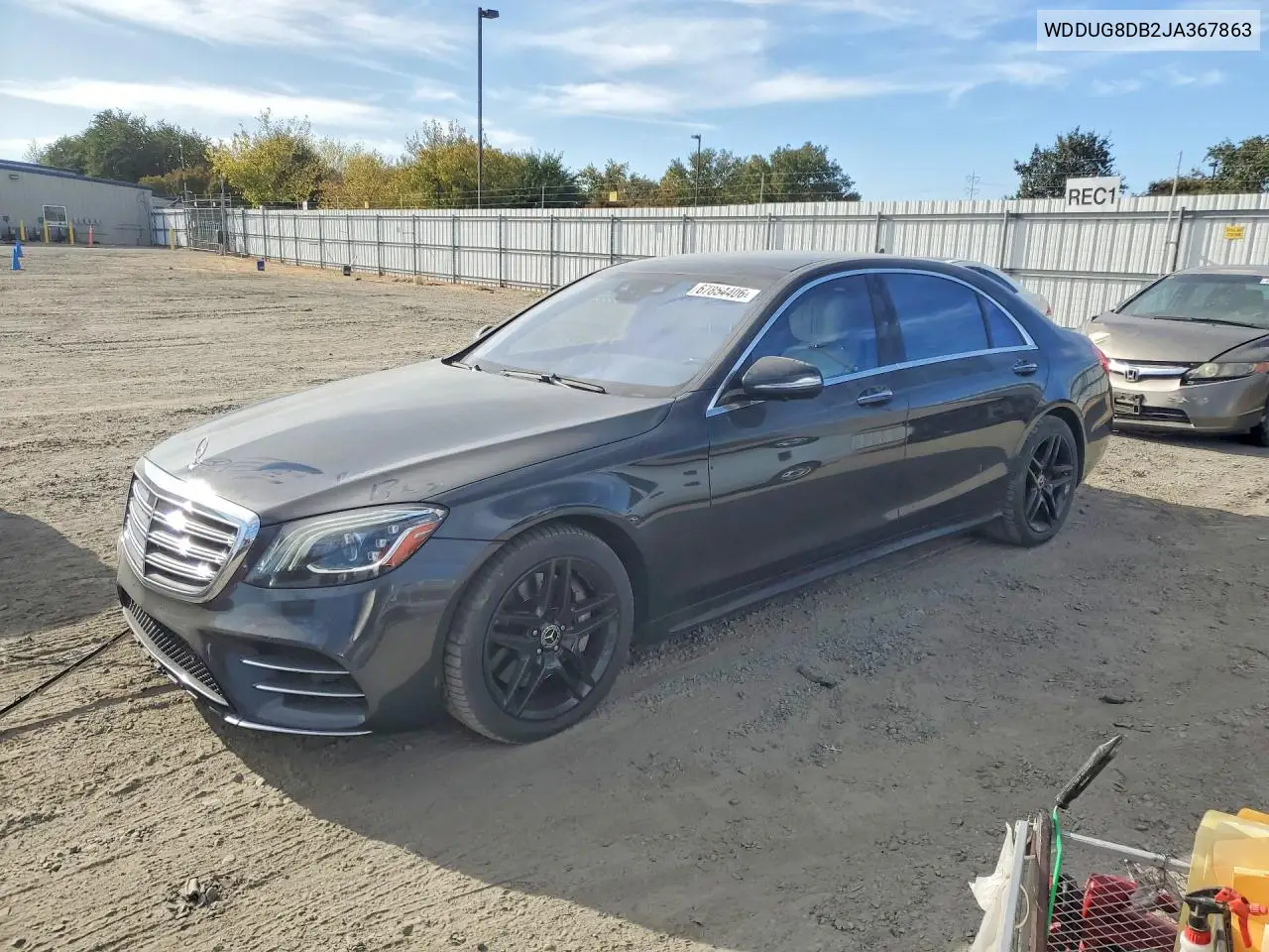 2018 Mercedes-Benz S 560 VIN WDDUG8DB2JA367863 фото 1