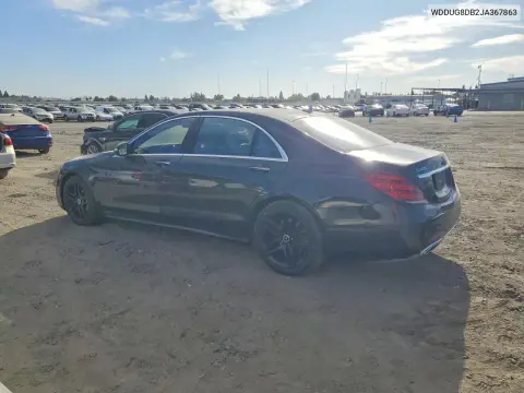 2018 Mercedes-Benz S 560 VIN WDDUG8DB2JA367863 фото 2