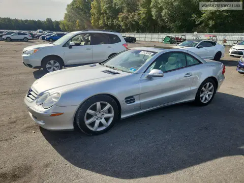 WDBSK75F53F031480 — 2003 Mercedes SL-Klasse, Задняя часть, фото до ремонта
