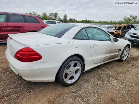 2005 Mercedes-Benz Sl 500 VIN WDBSK75F35F094399 фото 3