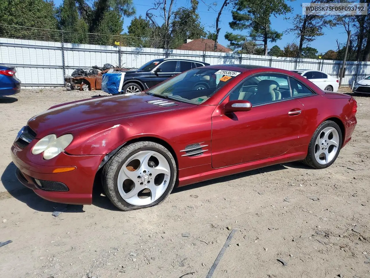 WDBSK75F05F093792 Mercedes SL-Klasse 2005 — повреждение Передняя часть, фото до ремонта