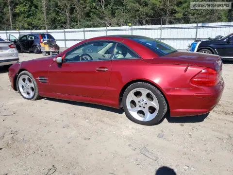 WDBSK75F05F093792 — 2005 Mercedes SL-Klasse, фото 2 с аукциона Copart, Передняя часть