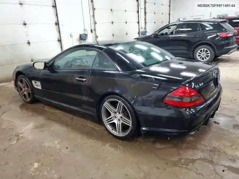 WDBSK70F99F149144 — 2009 Mercedes SL-Klasse, фото 2 с аукциона Copart, Пожар
