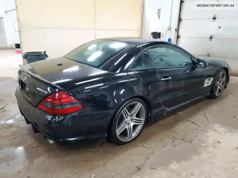 WDBSK70F99F149144 — 2009 Mercedes SL-Klasse, фото 3 с аукциона Copart, Пожар