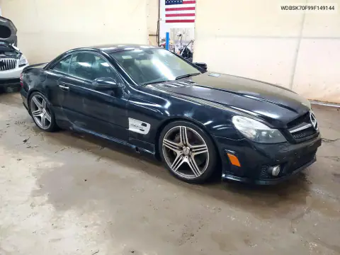 WDBSK70F99F149144 — 2009 Mercedes SL-Klasse, фото 4 с аукциона Copart, Пожар