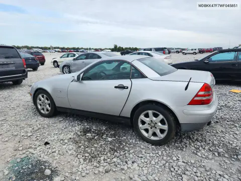 1998 Mercedes-Benz Slk 230 Kompressor VIN WDBKK47F7WF045851 фото 2